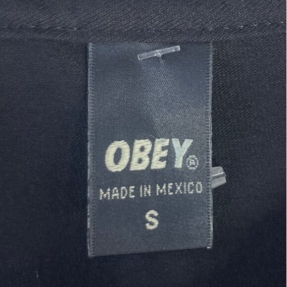 Obey Cotton Tshirt Mens Small Black New WOT Write Out Casual - Picture 6 of 7